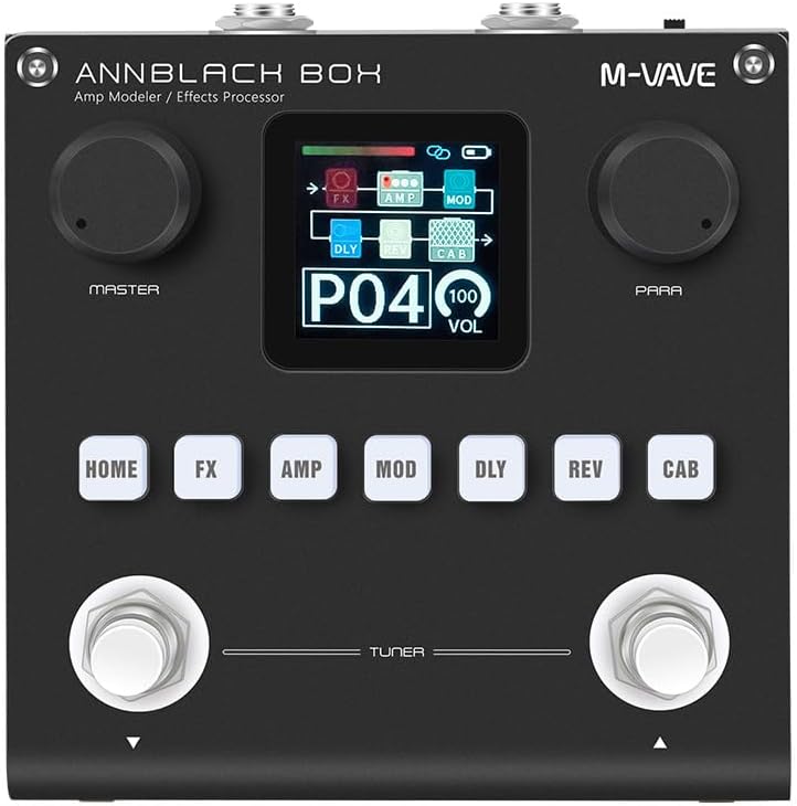 IOppWin ANN Black Box Portable Guitar Bass Multi-Effects Pedal with 80 Editable Presets, 10-Hour Battery, Bluetooth & App Editing – Compact ANN Modeling Audio Interface - Image 1